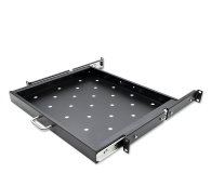 Qoltec Stalowa półka do szafy RACK  600x600  wysuwana  czarna - 1329971 - zdjęcie 3